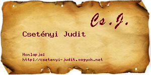 Csetényi Judit névjegykártya