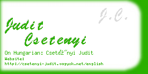 judit csetenyi business card